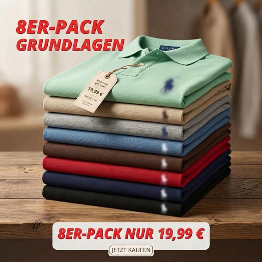🔥Exklusive Mode-Deals stark reduziert! ⚡Herren Einfarbiges KurzarmPoloshirt mit Knopfleiste